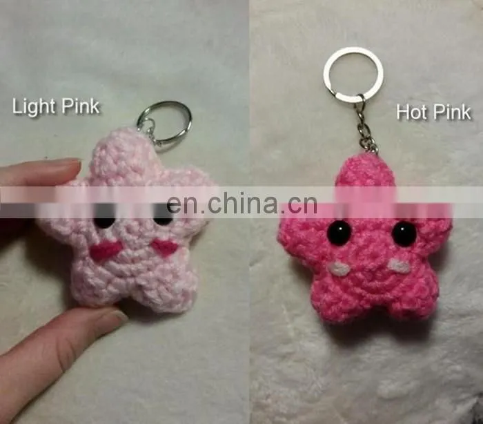 crochet Star Keychain,amigurumi star,kawaii star, lucky star
