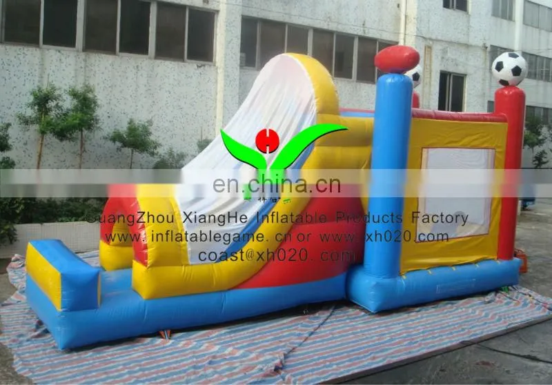 Hot sale commercial grade PVC Tarpaulin brand new CO150 inflatable soccer bouncer combo