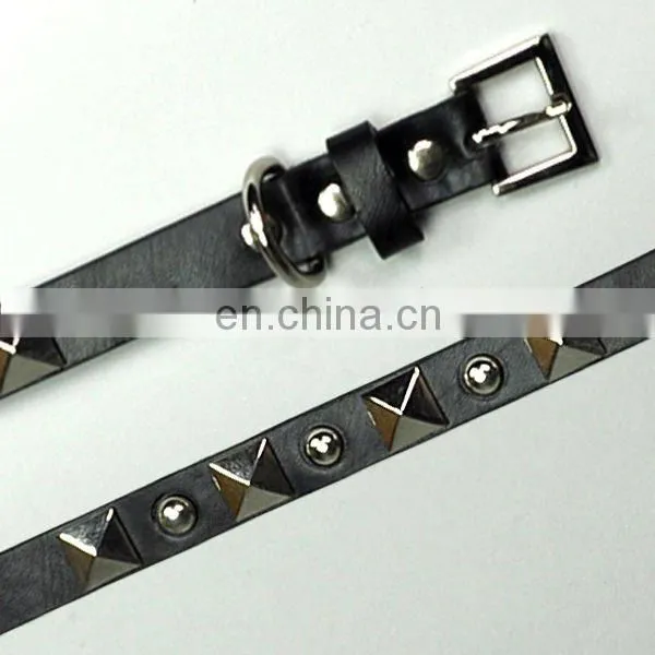 Genuine leather country western dog collar