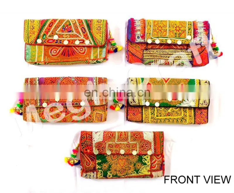 Wholesale Indian Unique Banjara Coin Clutch-Ethnic Gypsy Banjara Coin Clutch Purse- Antique Banjara Clutch Coin Purse