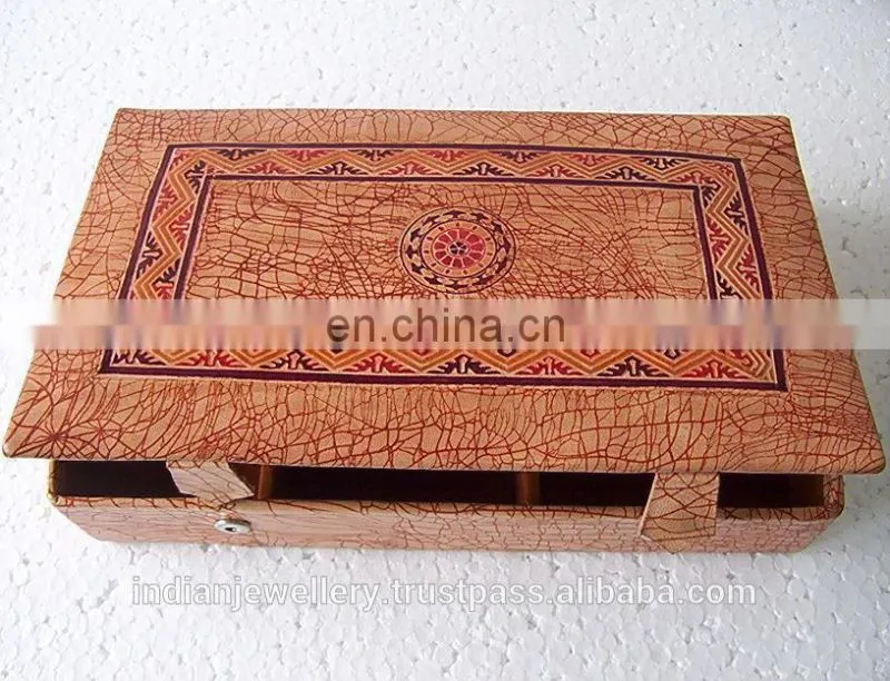Leather cosmetic and jewelry box manufacturer, Original Goat leather jewellery and cosmetics box exporter