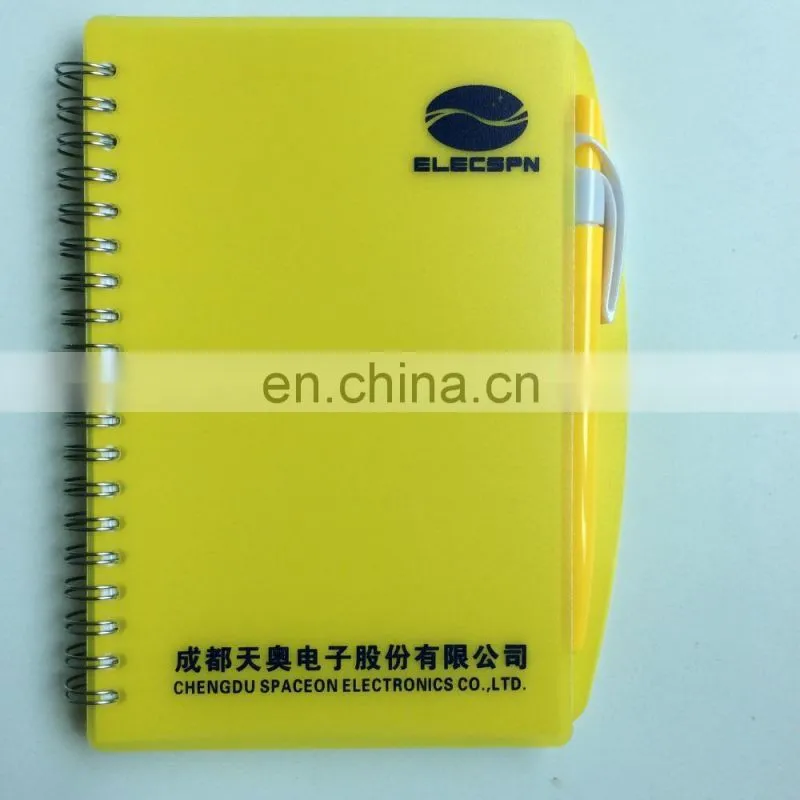 A4/A5 Spiral binding PP notebook with pen