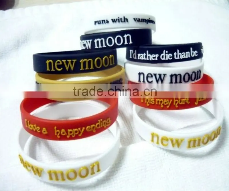 fancy silicone bracelet key ring hot selling