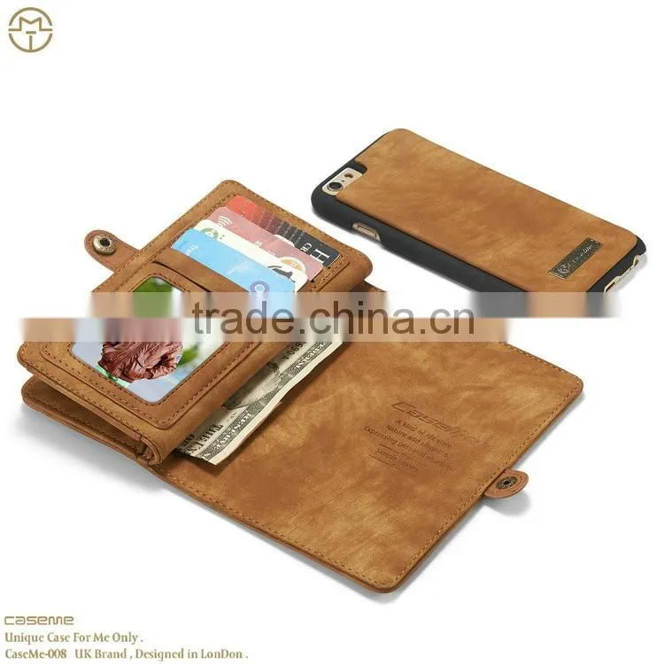 CaseMe cell phone case card holder wallet for iphone 6 genuine leather case