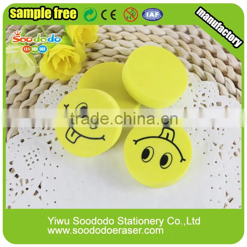 Funny smiling face eraser with puzzle design for office