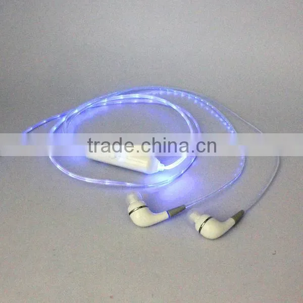 New arrival ! led light headset and luminous earphone headset with remote control and mic
