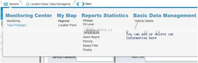 S1000 Web based software for vehicle gps tracker online tracking google map backup