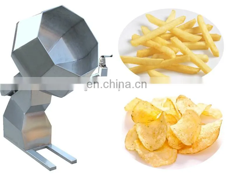 Octagonal mixer snack food seasoning machine potato chip seasoning machine.