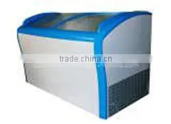 Large capacity island chest freezer for dumplings, frozen meat, chicken and sea food