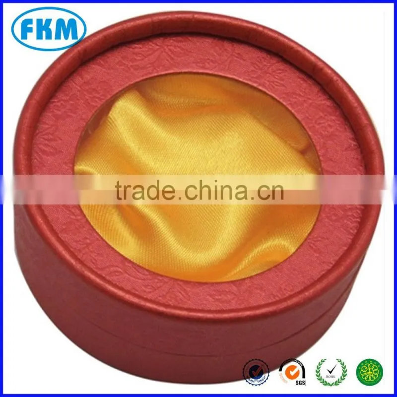 2PCS Purple Round Cardboard Bracelet Boxes 8.5x3.5cm for Jewelry Gifts Package