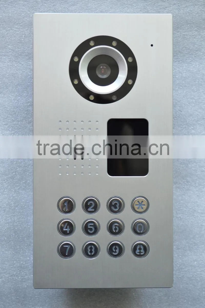 2015 wireless unlocking fingerprint WiFi door intercom support 8pcs Android/IOS smartphone/tablet