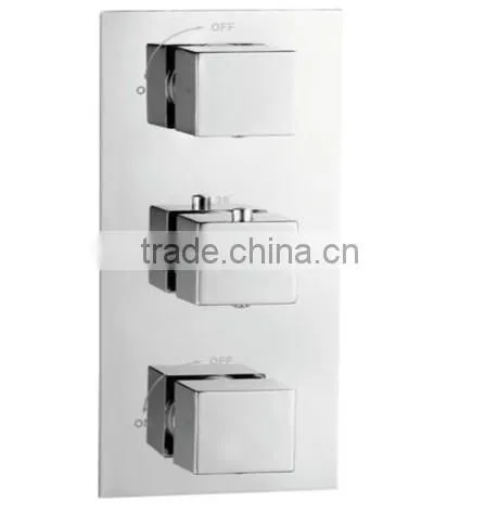 high quality BRASS body cartridge in-wall thermostatic concealed valve shower mixer faucet
