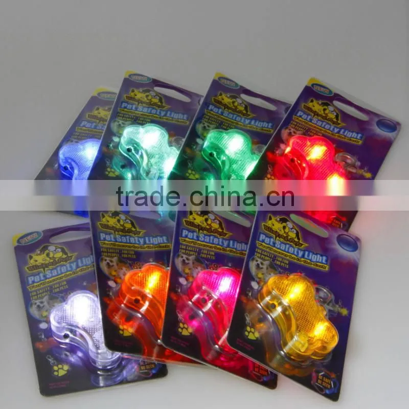 Anti-losing Pet Supplies Led Light Pendants Bone Shaped Dog Tags