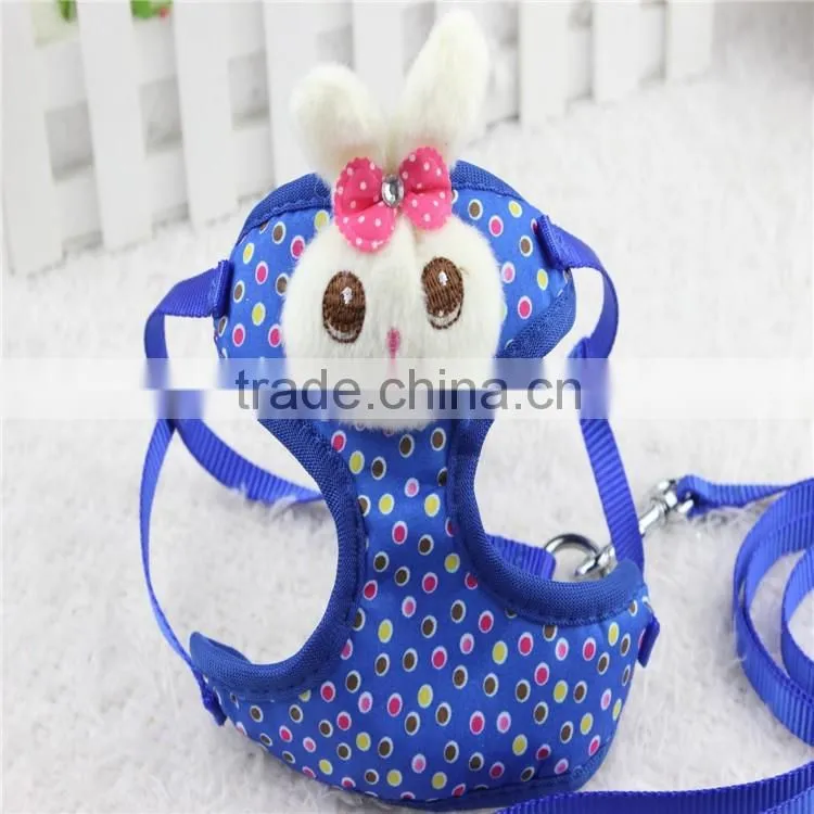 Cartoon chest and back new harness leash pet carriers dog rope pet supplies wholesale
