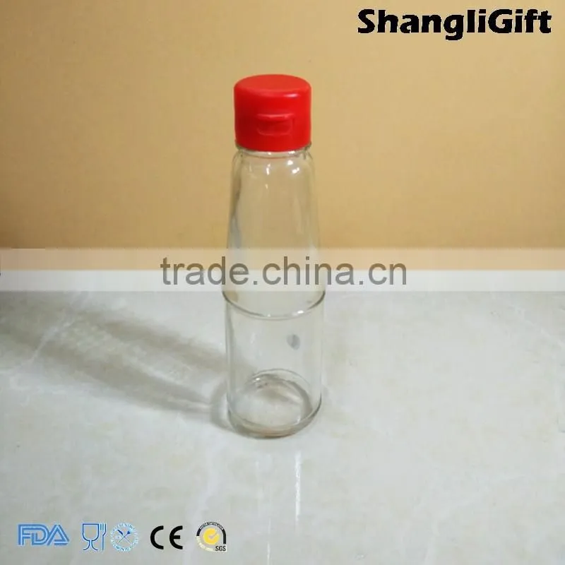 soy sauce Bottles 120ml Transparent Glass Spice Bottle Plastic Cap