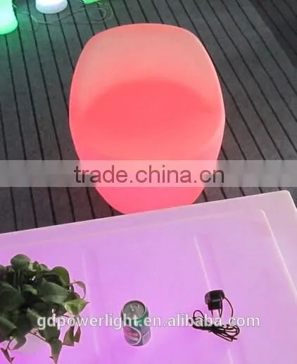 New Rechargeable PE plastic Chair stool with LED light and remote control YXF-5653