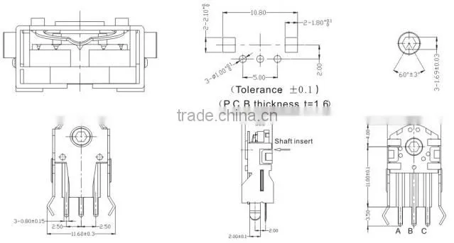 DC 5V 1mA 11mm encoder sensor