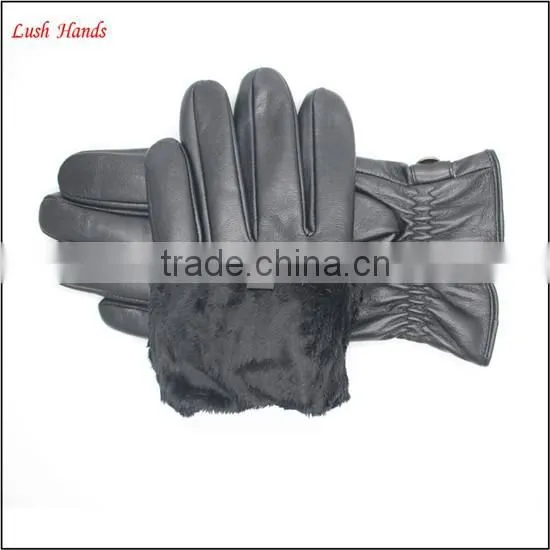 Boys fashion dress gloves with genuine leather belts
