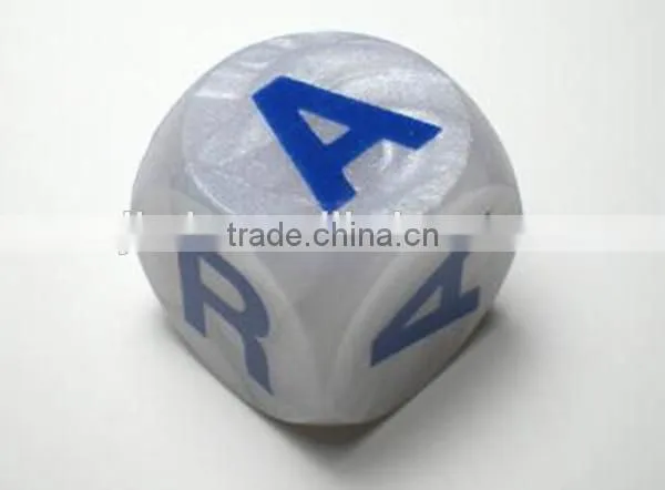 pearl custom 6 sided big plastic dice