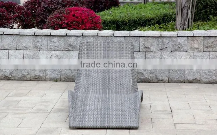 S Type Outdoor Leisure Waterproof Rattan Chairs Curved Baroque French chaise lounge