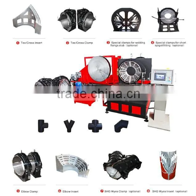 SHG450 PE pipe fitting butt fusion welding machine 200~450mm