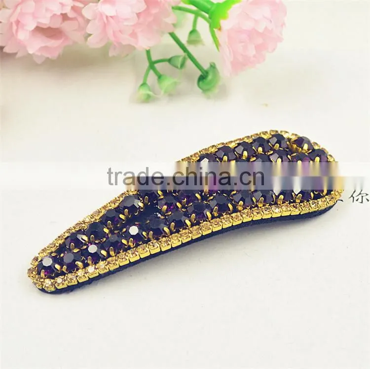 Hot New Fresh Wind Latest European And American Retro Simple Little Hair Clips with Full Stone