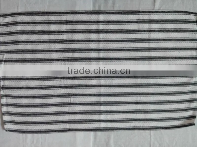 cotton black and white horizontal bands kitchen towel