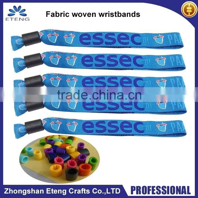 personalized events fabric woven wristbands on promotion