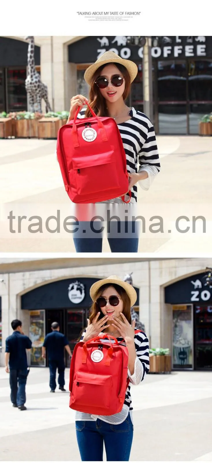 Custom Colorful Fashion Korean unisex backpacl school bag