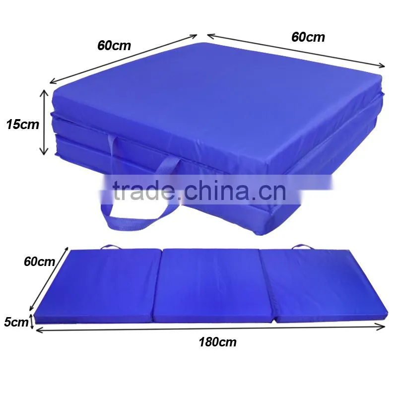 6x2'x2" Gymnastics Gym Folding Exercise Aerobics Mats Pink Stretching Yoga Mat