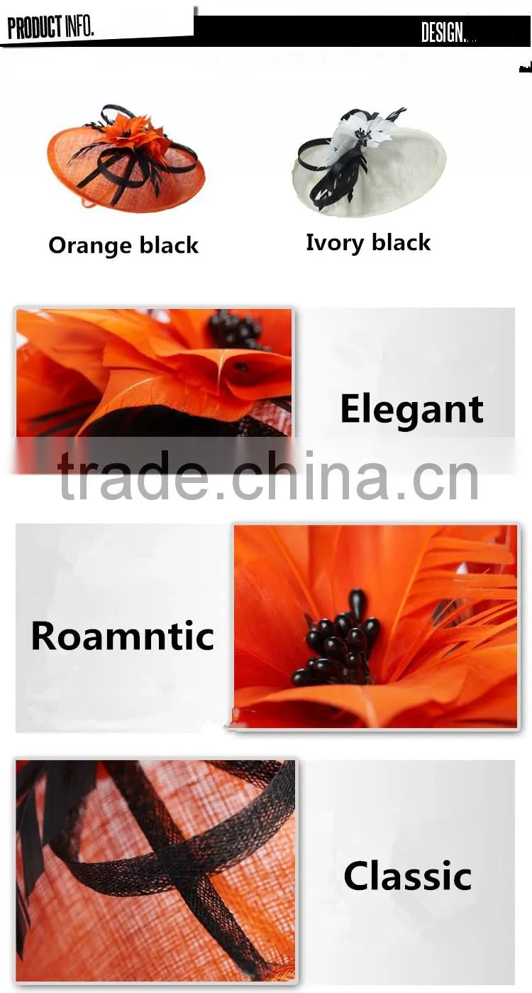 China Wholesale Wedding Accessories For Lady Sinamay Fascinator