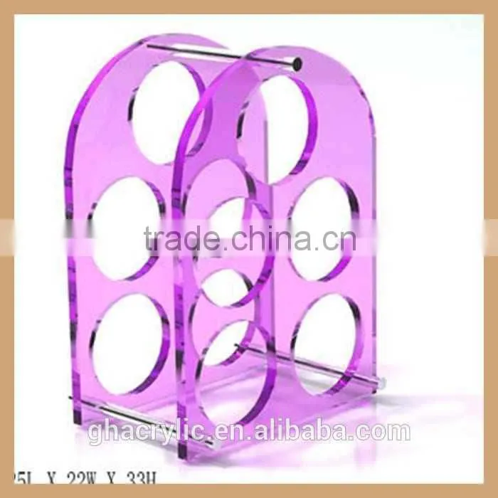 fashion design acrylic wine display rack for wine
