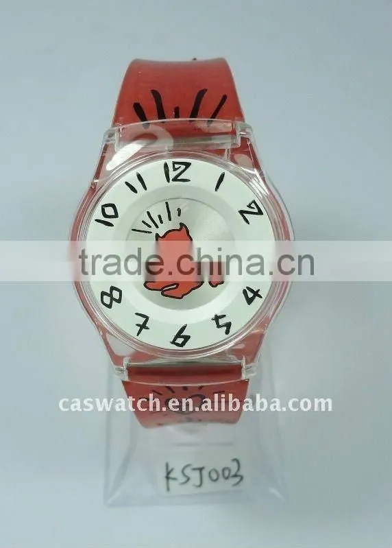 Plastic rock cool hello kitty watch
