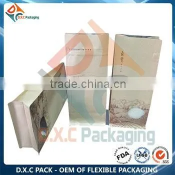 Window Kraft Paper Food Packaging Bag With Resealable Zipper