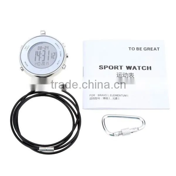 Hiking Climbing Military Compass Watch For Men Women Digital Pocket Watch with Carabiner Hook Altimeter Barometer Relogio