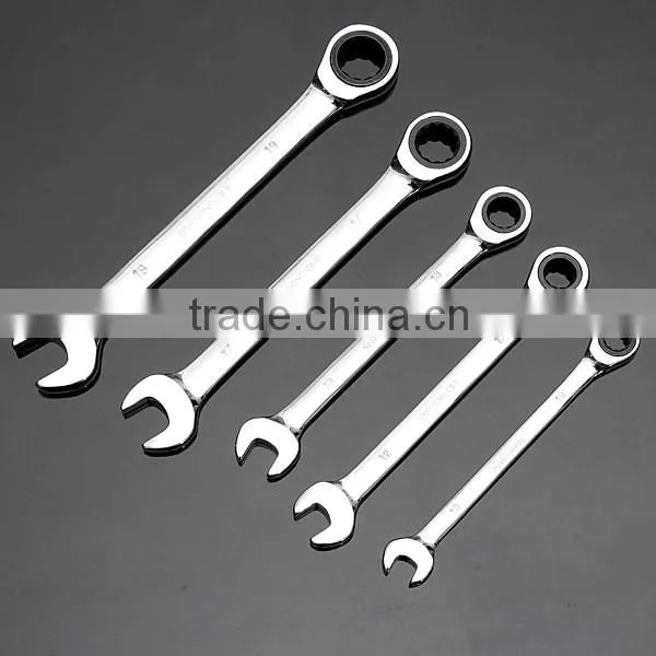 1pc Reversible Combination Stubby Ratchet Wrench Ratcheting Socket Spanner AR-76
