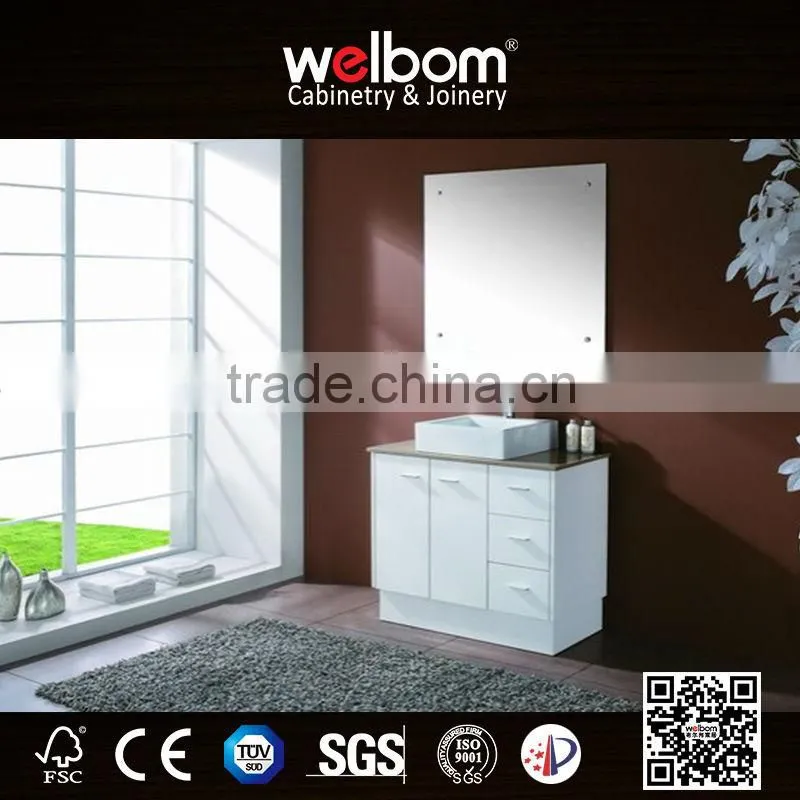 Mirror Design Top Solid Wood Bathroom Vanity