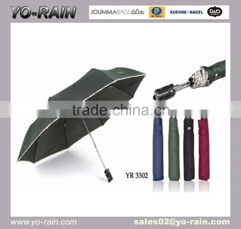 21 inch x 8 k auto open close 3 fold umbrella with cheap price