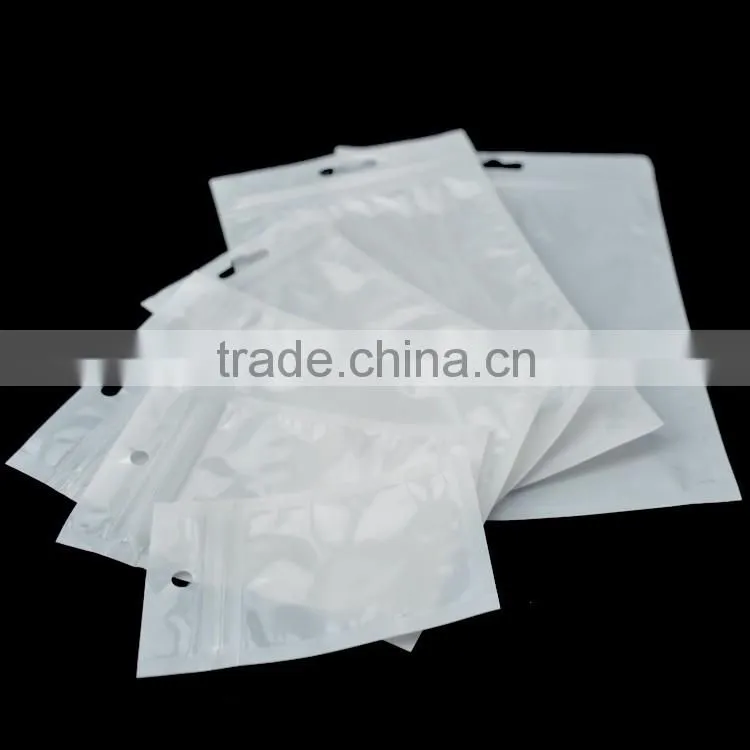 various size accept custom printing lamination header bag with zipper top wholesale