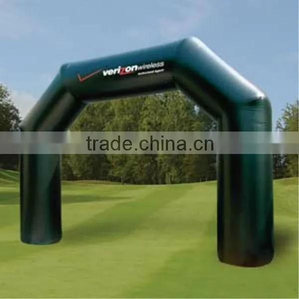 green inflatable arch