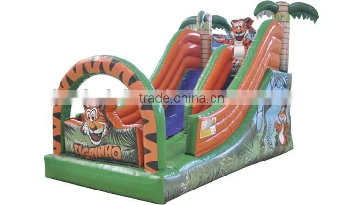 cheap inflatable slide tiger theme for children garden for sale
