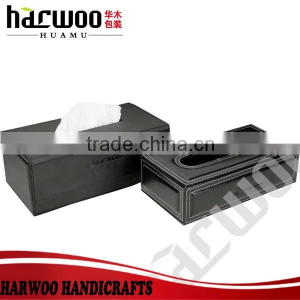 household canvas wooden square tissue box