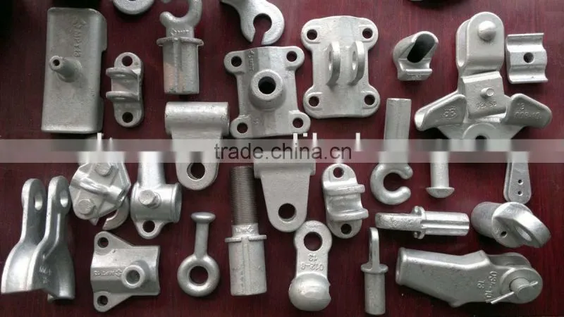 Cast iron fitting for polymer insulator