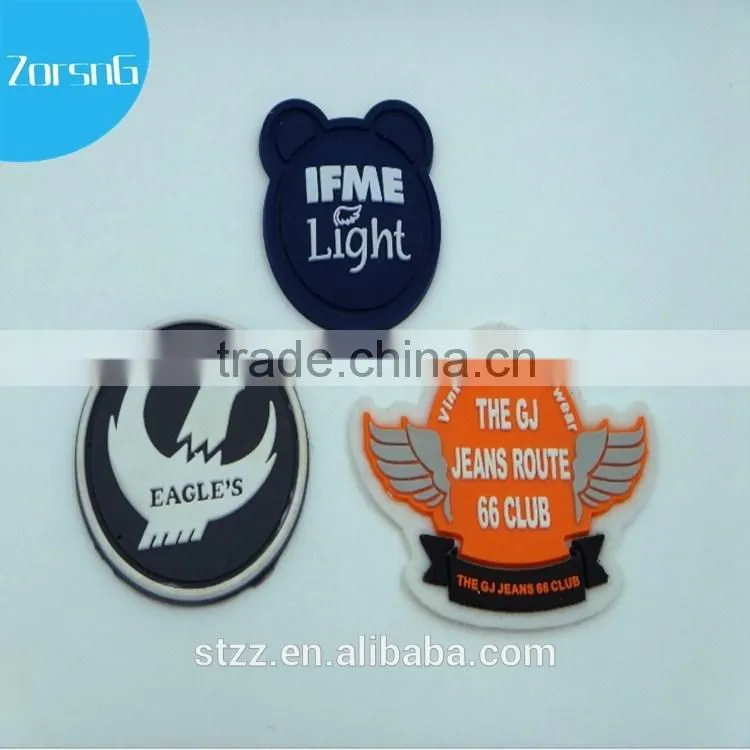 Wholesale personalized High Quality transparent rubber patch LOGO