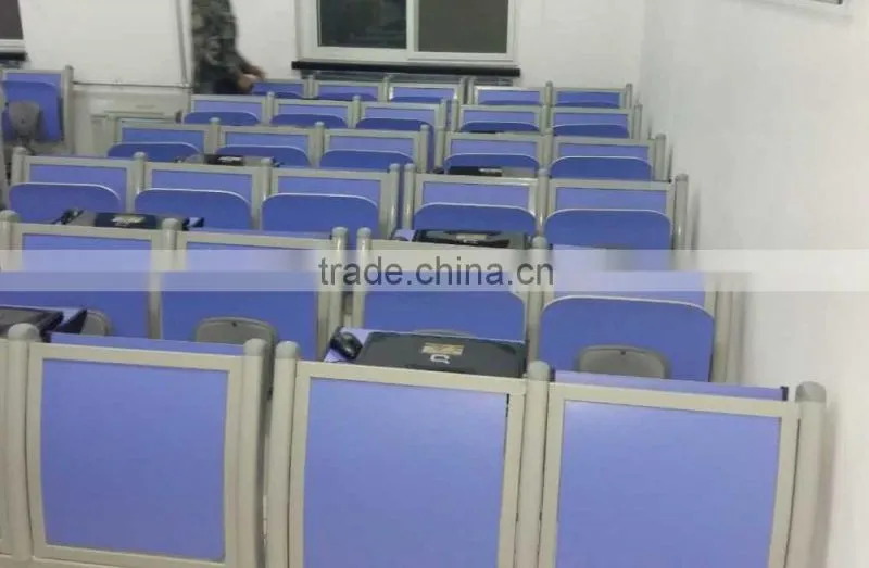 Y leg auditorium desk and chair with armrest