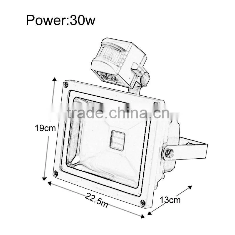 30w led flood lights with motion sensor