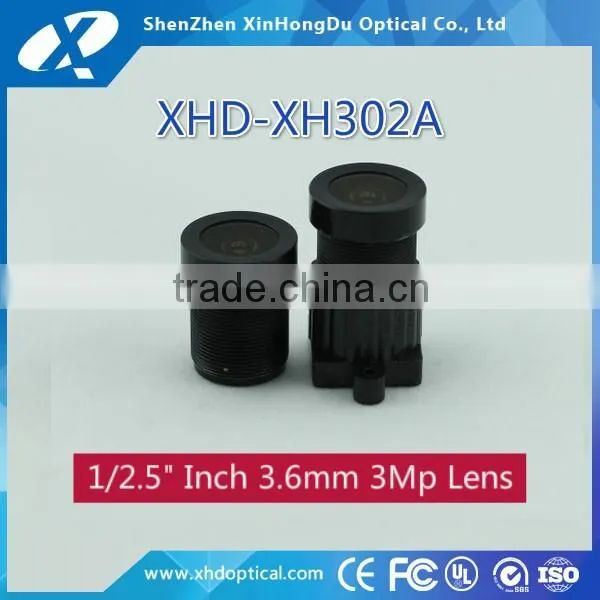 HD 1/2.5''Inch 150 degree optical lens for car/cctv/pinhole camera lens