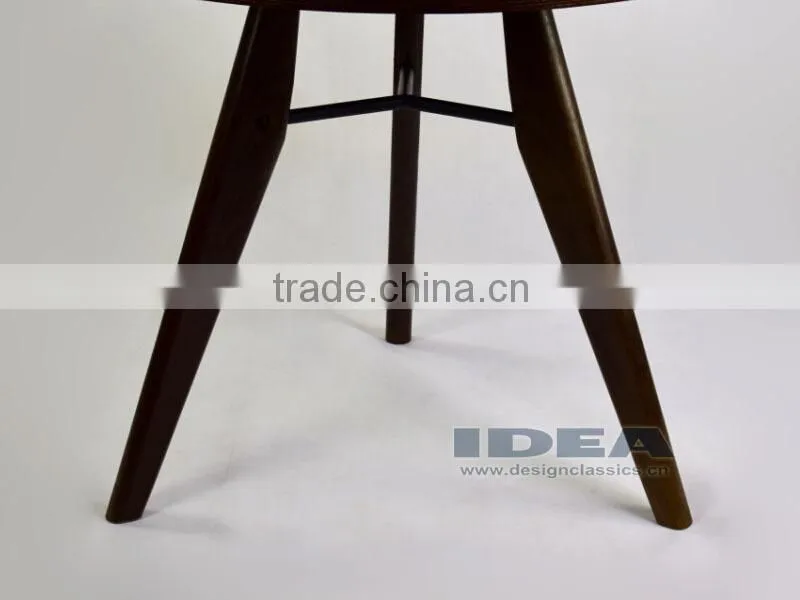 Replica Jean Prouve Gueridon Dining Table - Solid Ash Stained in Walnut color