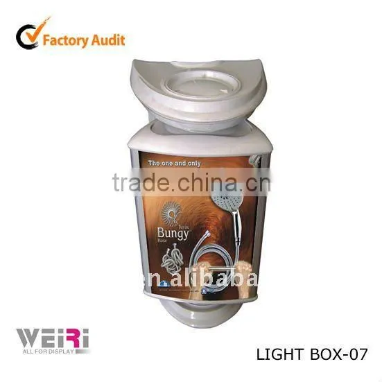 Three Side Rotating Table Light Box, Rotating Triangle Light Box