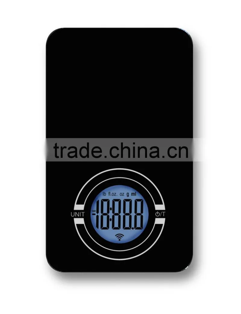 glass platform kitchen scale with Bluetooth function with 5KG/1G